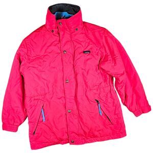 LL Bean Coat Boys Size 10 Medium Red Warm Winter Jacket Parka Snow Ski Insulated